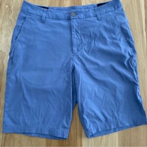 Lululemon Men’s 32 Blue Commission Golf Shorts Stretch Pockets 10” Inseam
